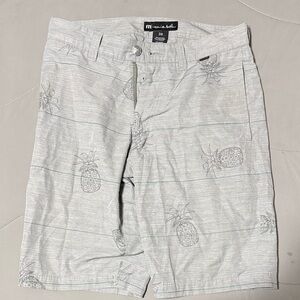 Gray Pineapple Print Board Shorts